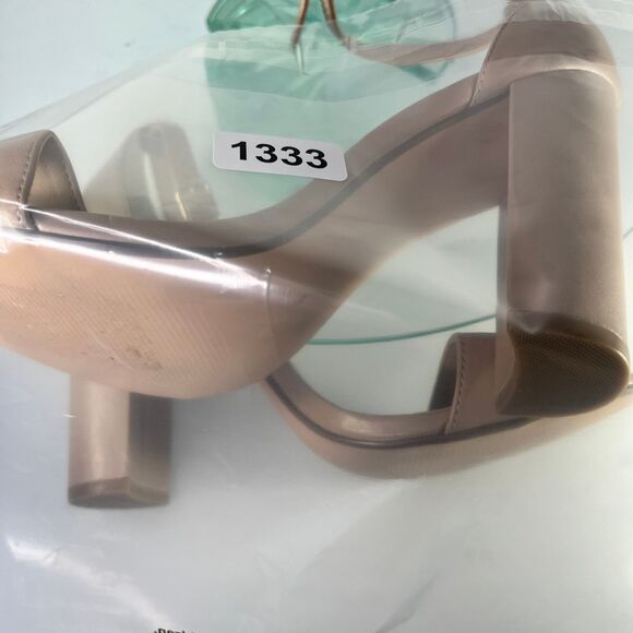 Steve Madden Carrson High Heel Sandals Leather Ankle Strap Blush Nude - Picture 9 of 9